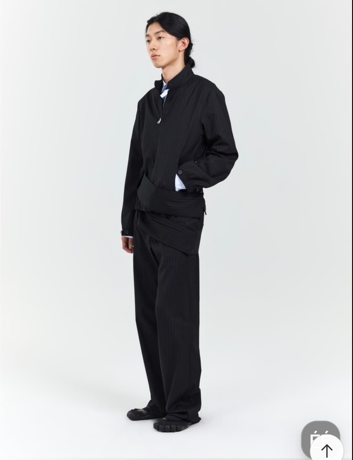 MENS BELTED POCKET BLOUSON BLACK (STRIP 상품이미지3
