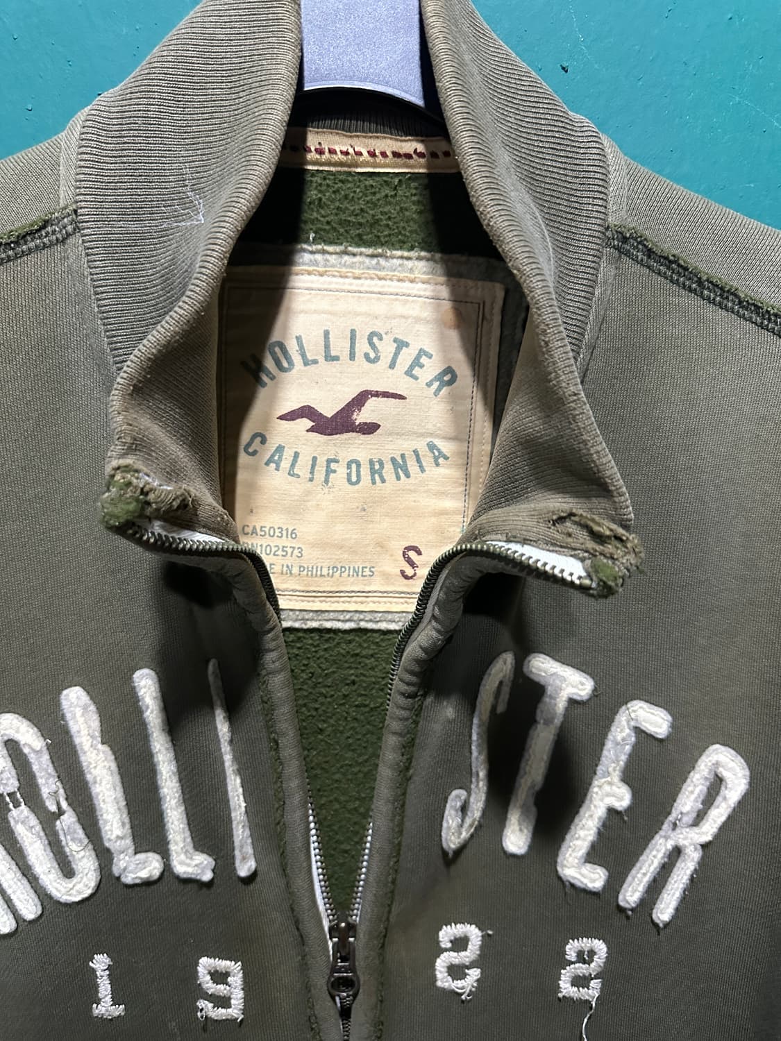 홀리스터 집업자켓 올리브S 상품이미지3