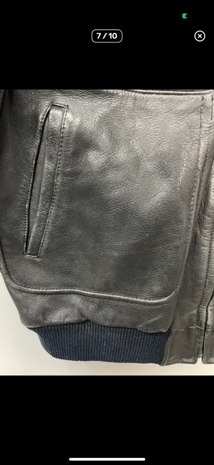 빈티지 블랙 가죽 자켓 A3198 상품이미지7