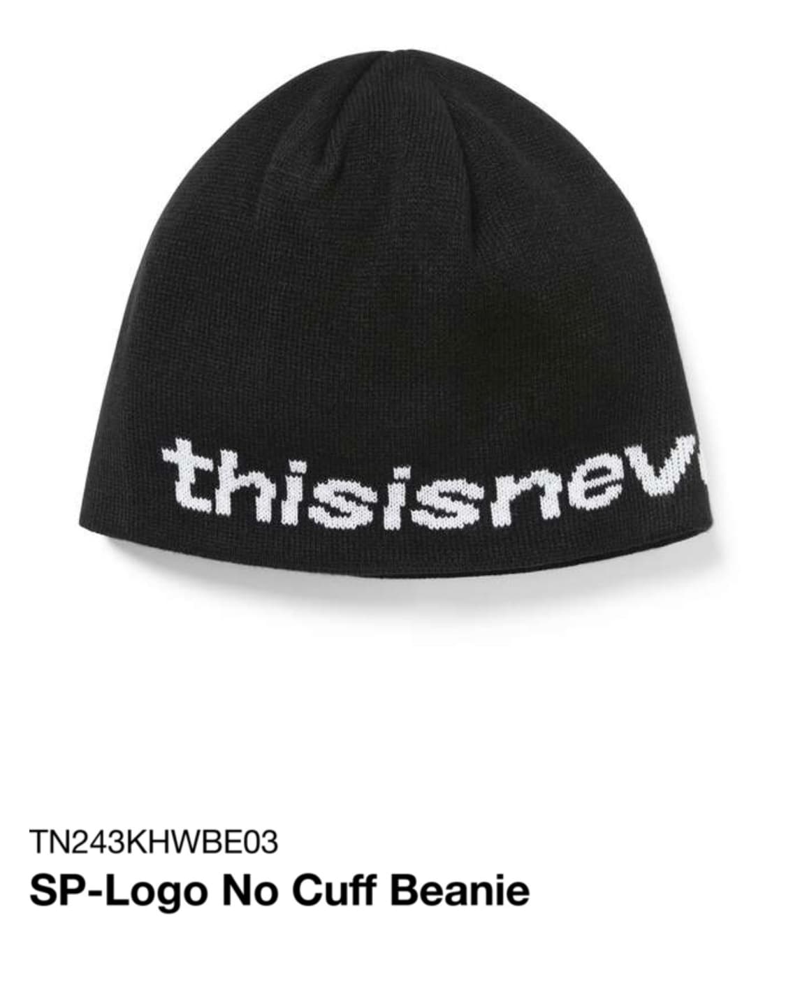 디스이즈네버댓 로고 노커프 비니 상품이미지1