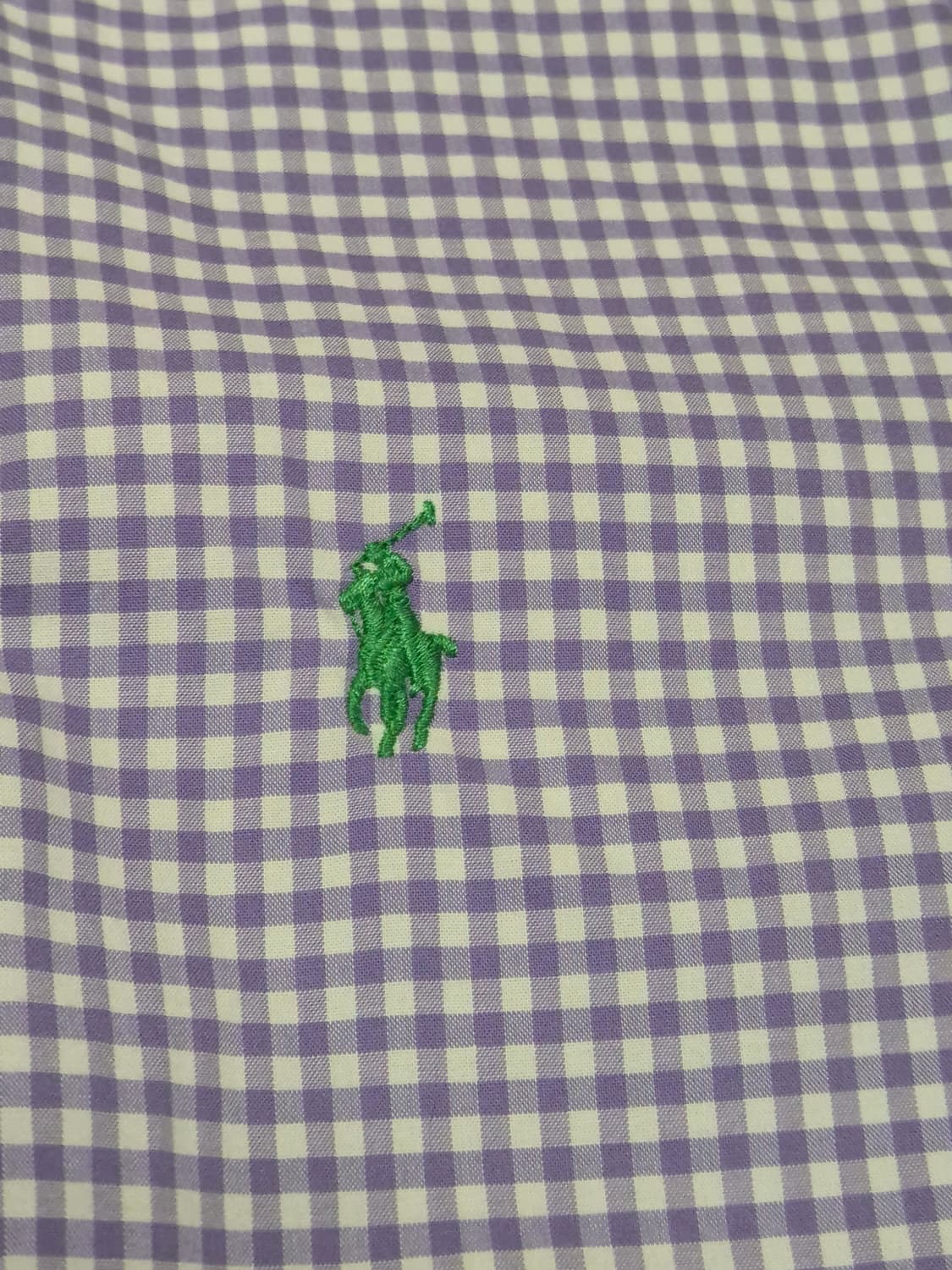 폴로 랄프로렌 반팔 체크 셔츠/퍼플 상품이미지4