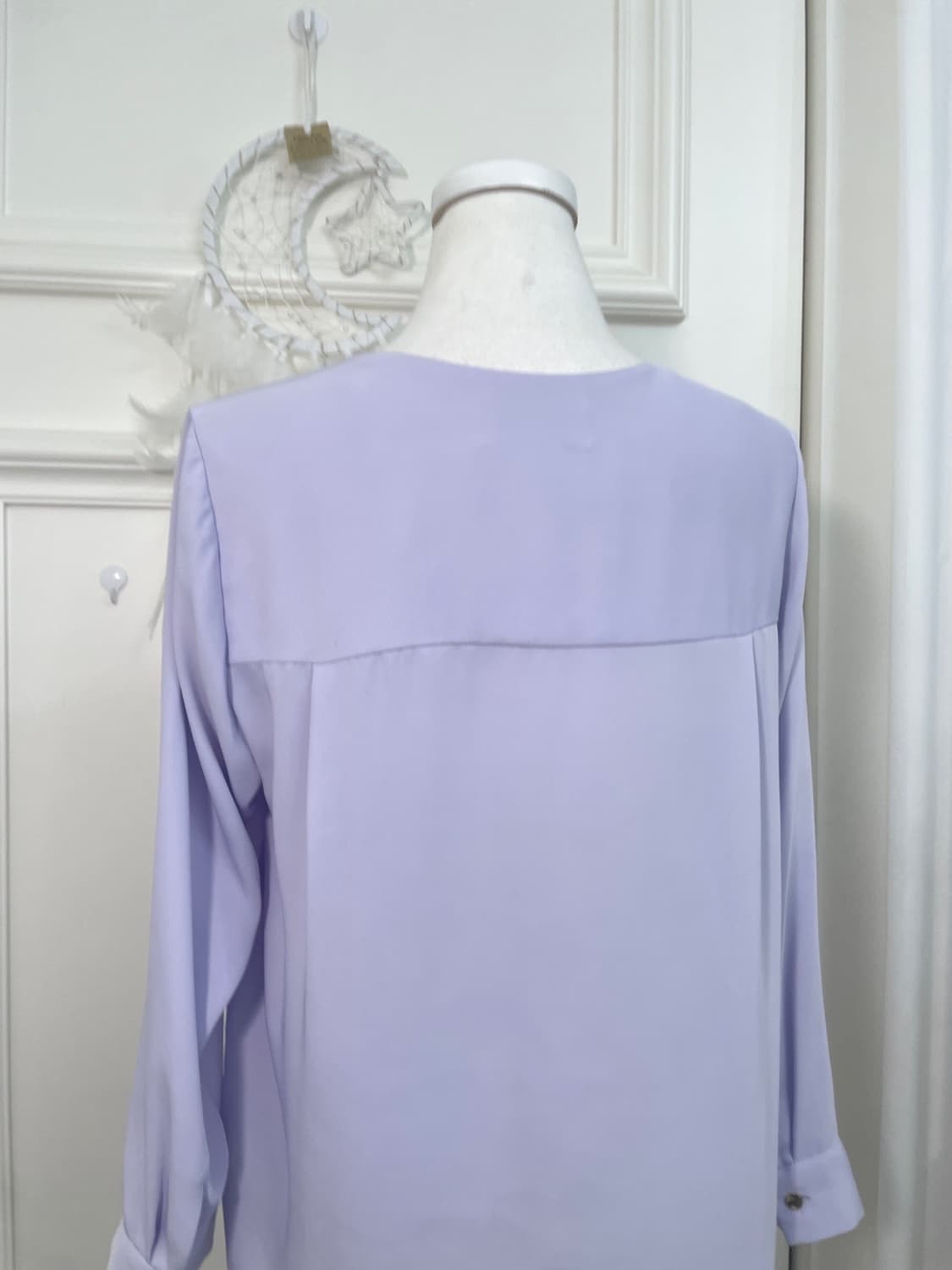 lavender shirring point basic blouse 상품이미지4