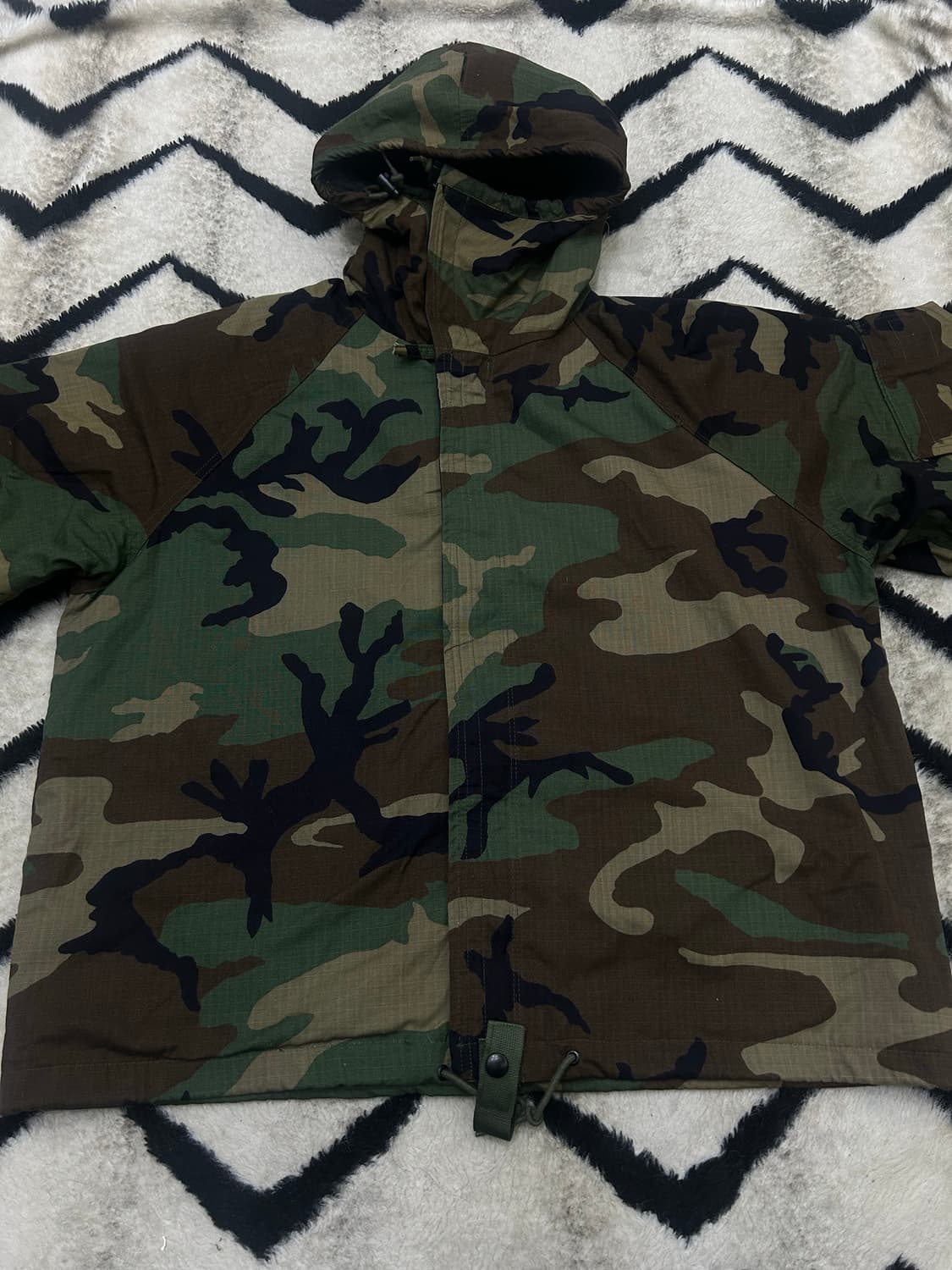 [실측XL]U.S Army 케미칼 립스탑 우드랜드 후드자켓 상품이미지4