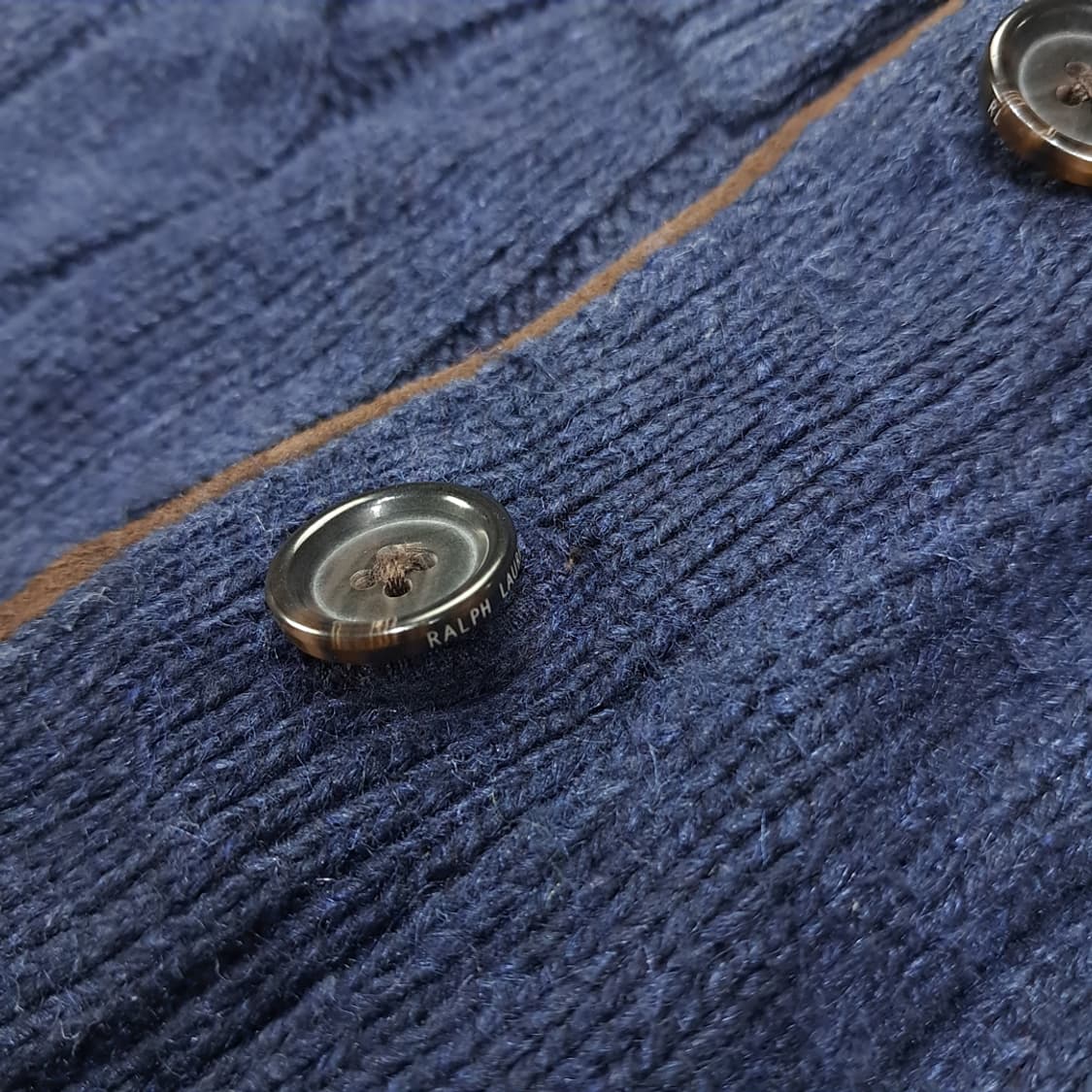 CL005 XL 폴로 랄프로렌 100% 실크 스웨이드 하프집업 케이블  상품이미지4