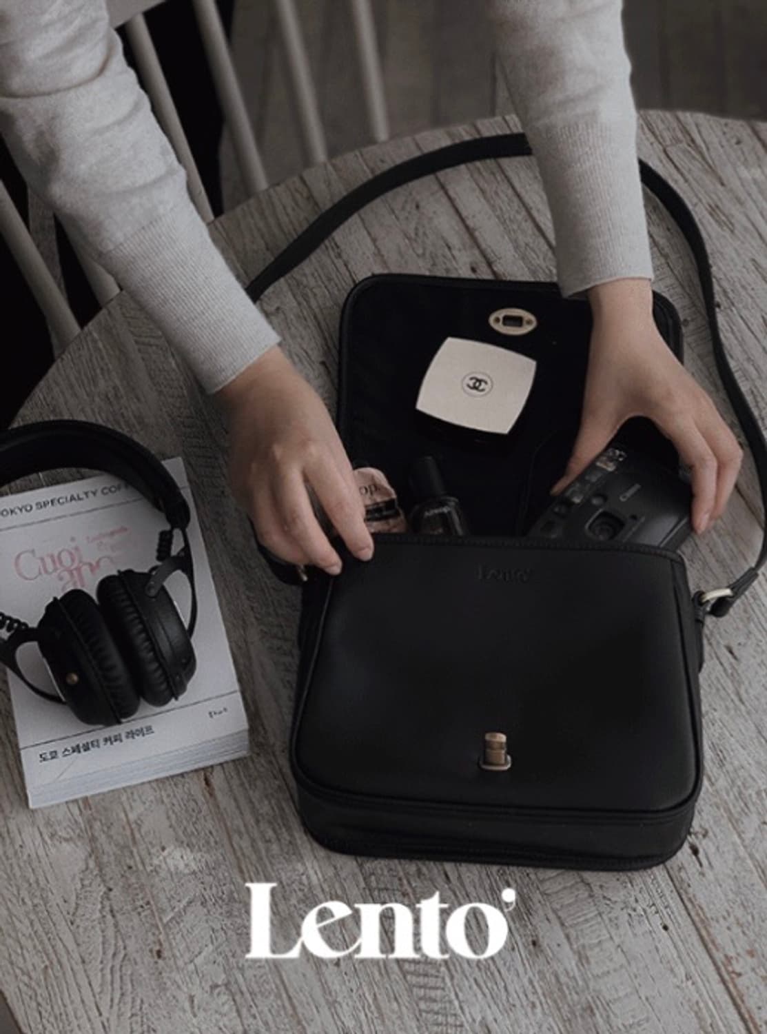 (새상품) 슬로우앤드 Lento 렌토 소가죽 크로스백 숄더백 상품이미지1