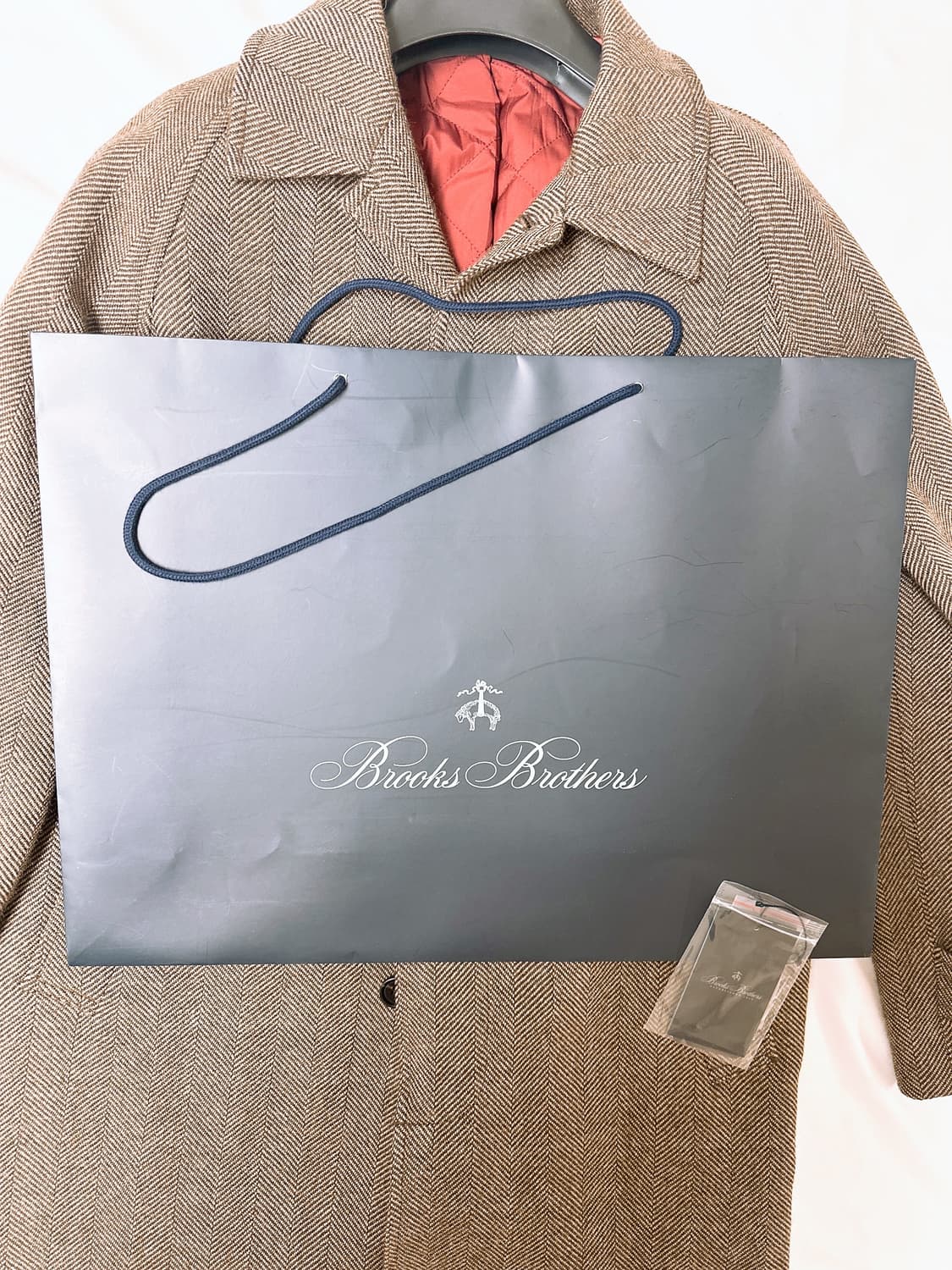 브룩스 브라더스 이태리 안젤리코 울 100% 헤링본 발마칸 코트  상품이미지4