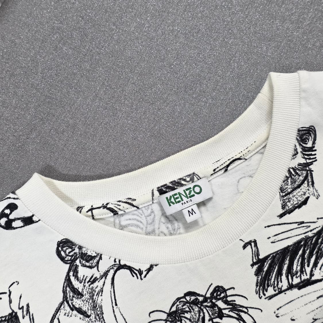 M) KENZO 겐조 디즈니 타이거 풀프린팅 반팔티셔츠 95-100 상품이미지3