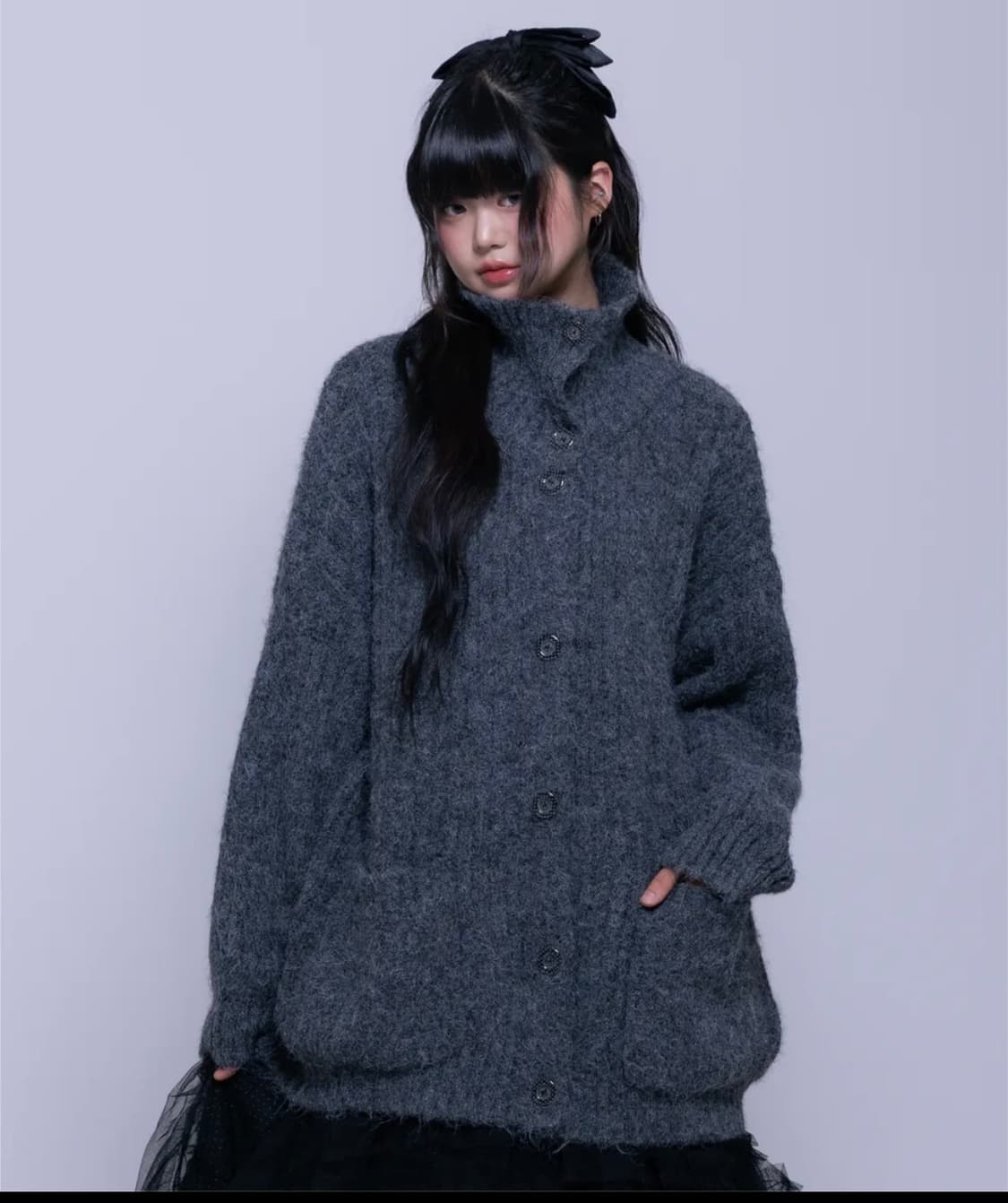 나이엔 차콜 가디건 상품이미지1