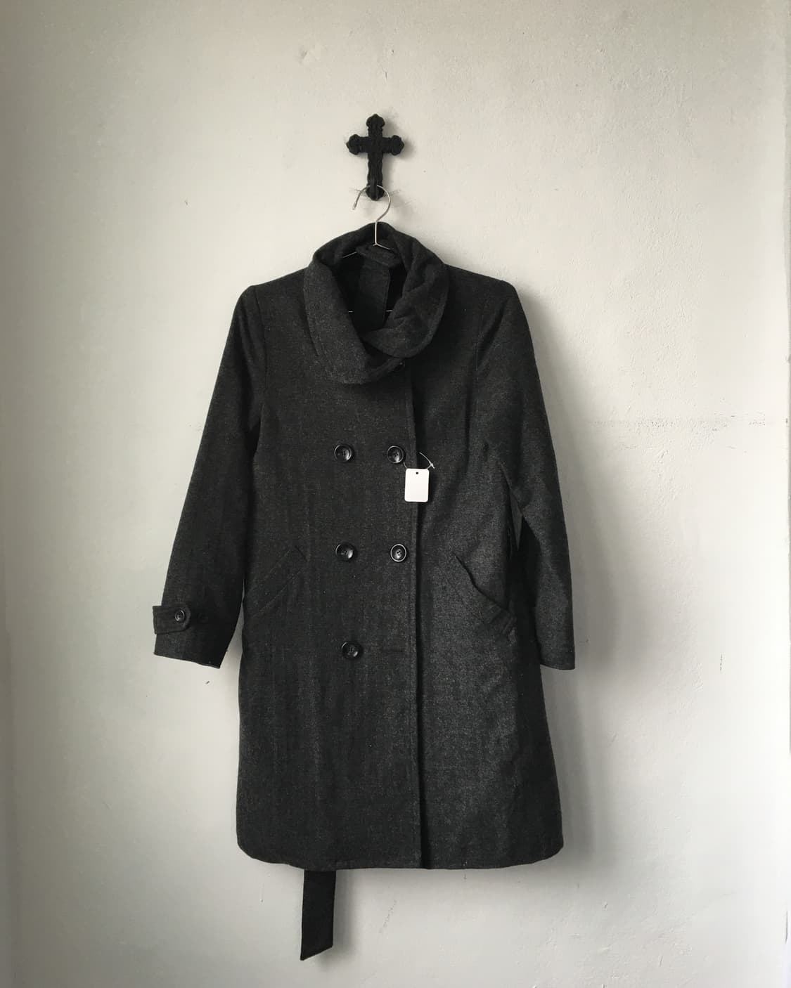 Belted double button coat 상품이미지2