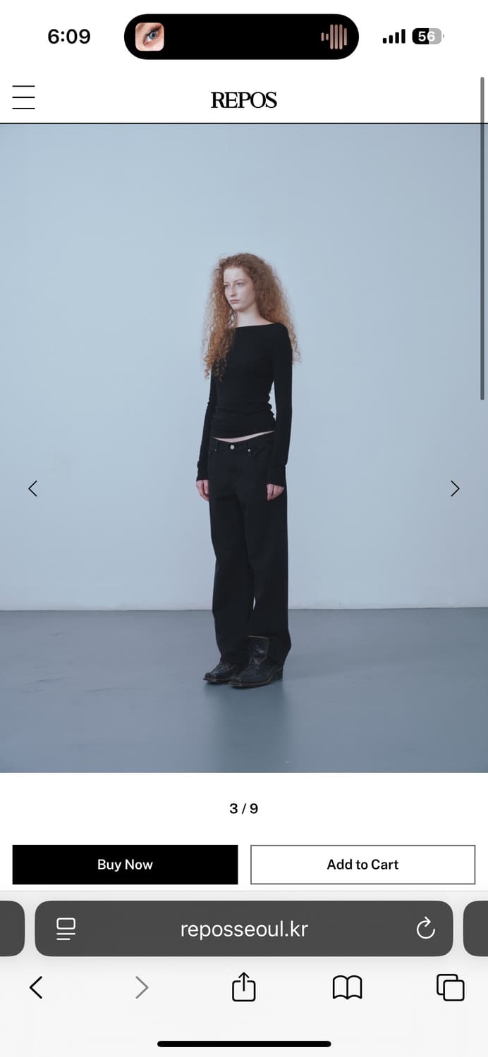 Repos 리포스 워시드 코튼 데님 팬츠 상품이미지1