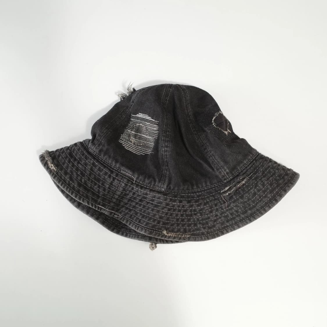 Beams Distressed Denim Bucket Hat 상품이미지1