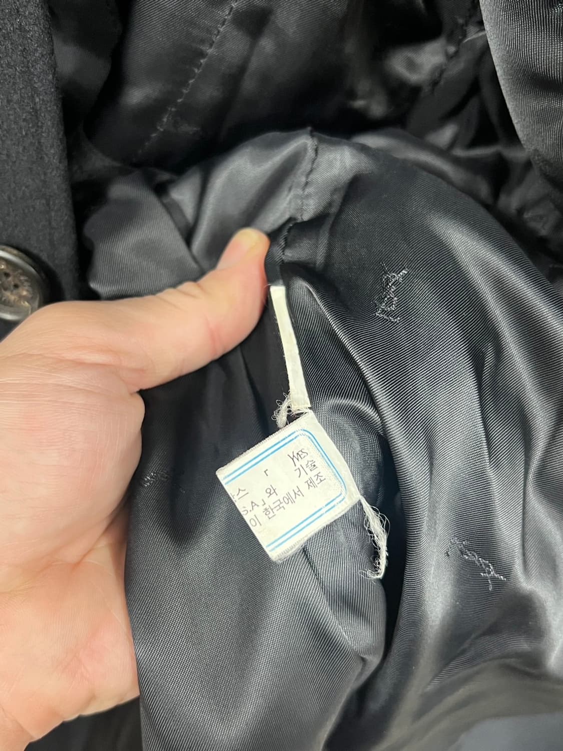 YSL 90s 입생로랑 캐시미어 발마칸 롱 코트 상품이미지5