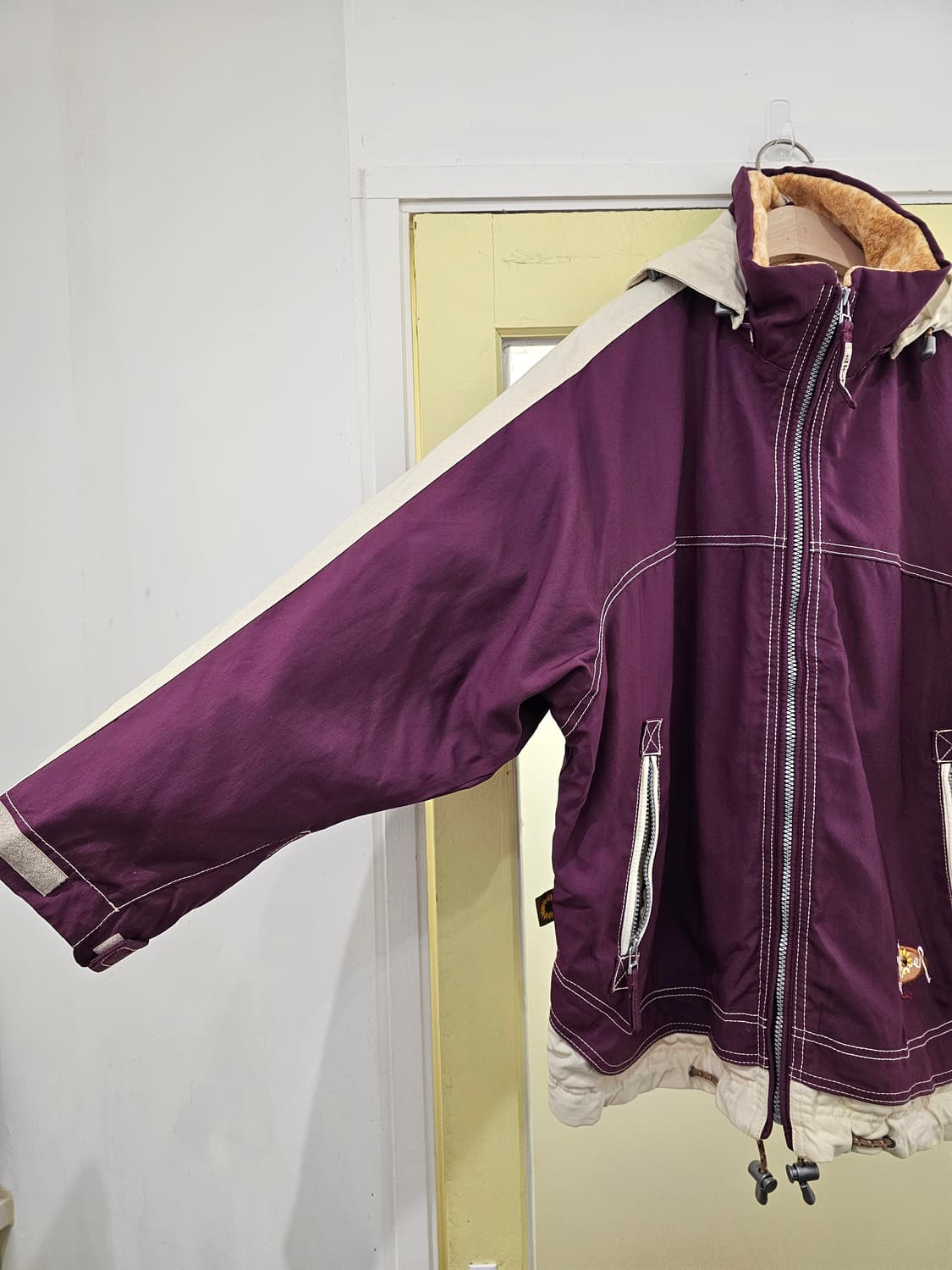 90's ellesse sunflower 퍼플 소프트쉘 후드자켓 상품이미지5