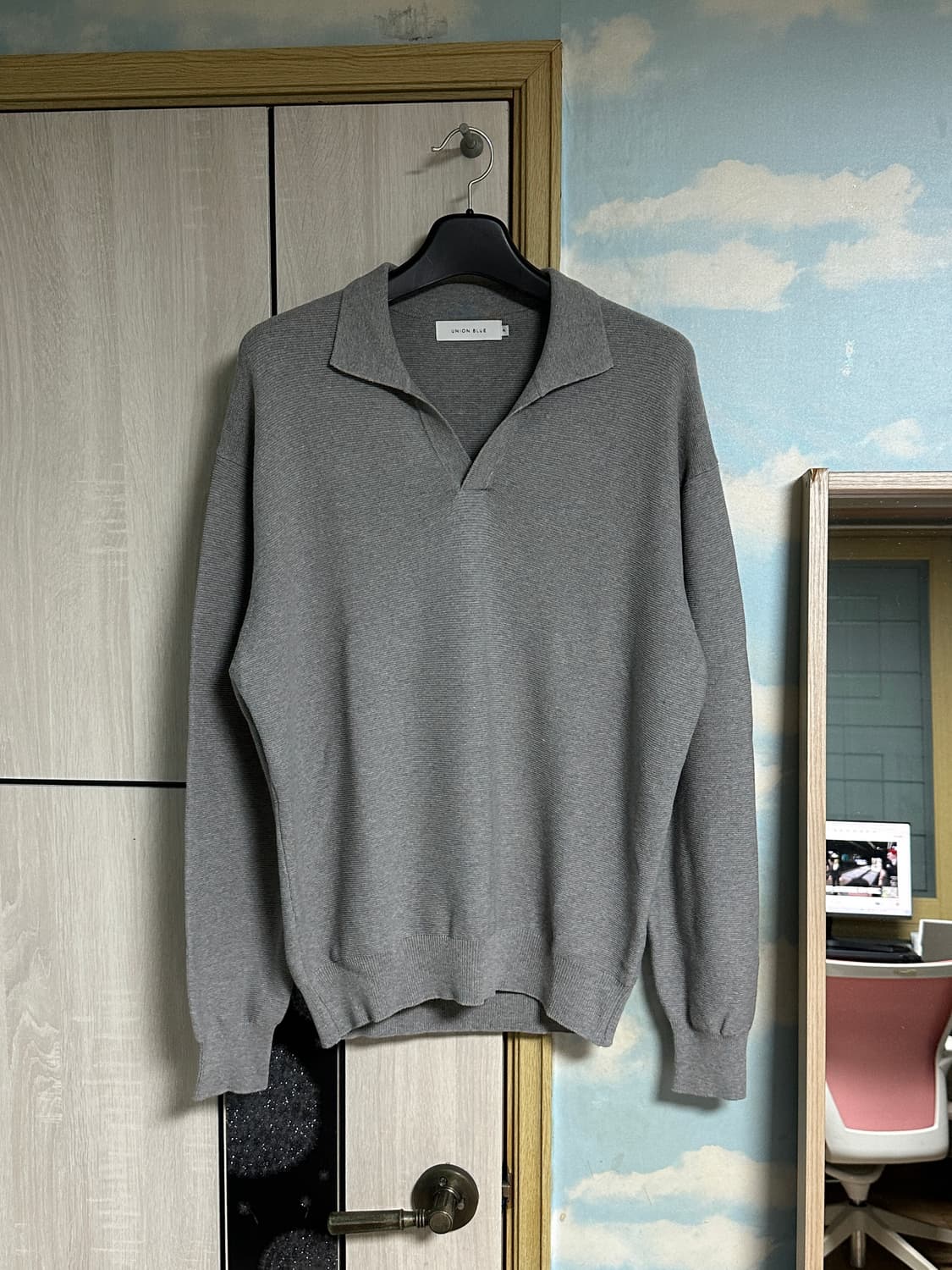 (XL) 유니온블루 HARD TWIST SPREAD POLO KNIT 상품이미지2