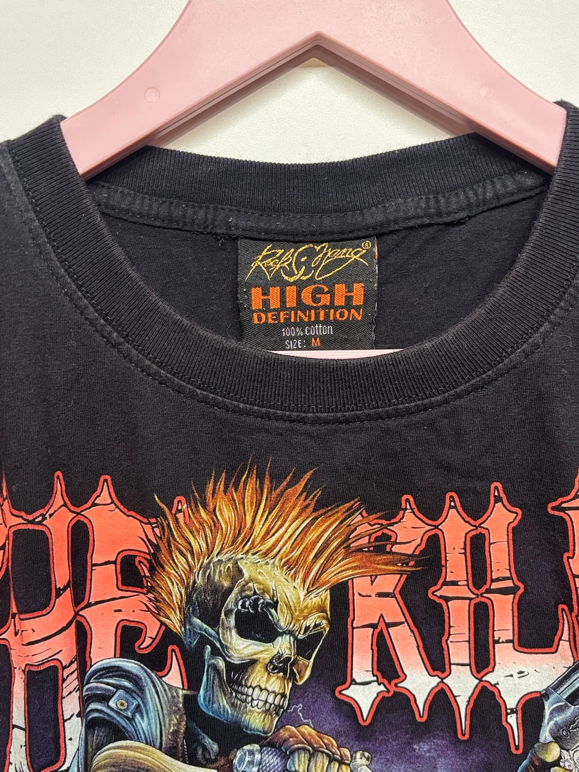 HIGH DEFINITION 해골 오토바이 프린팅 반팔티 상품이미지4