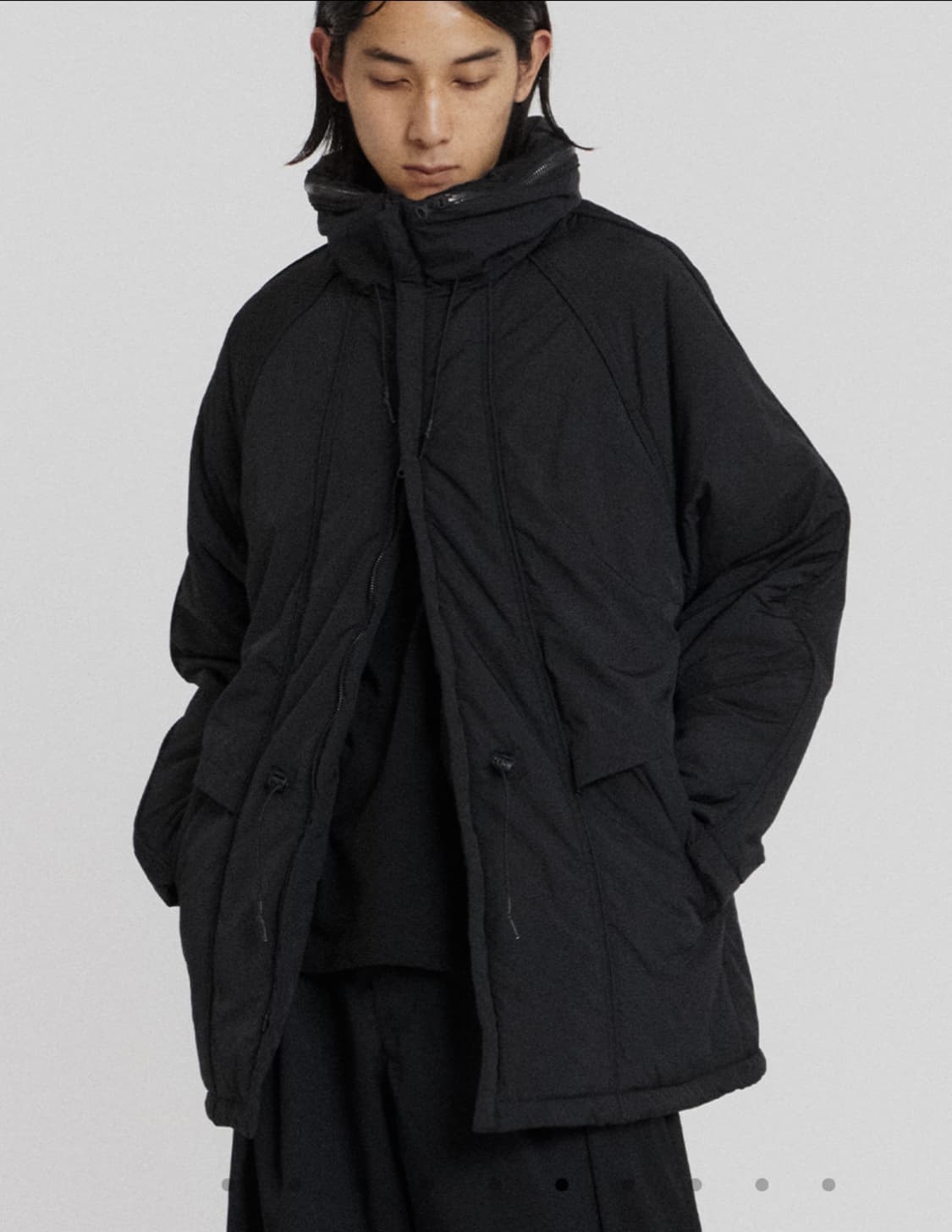 새상품)언어펙티드 패디드 파라슈트 점퍼 블랙 상품이미지7