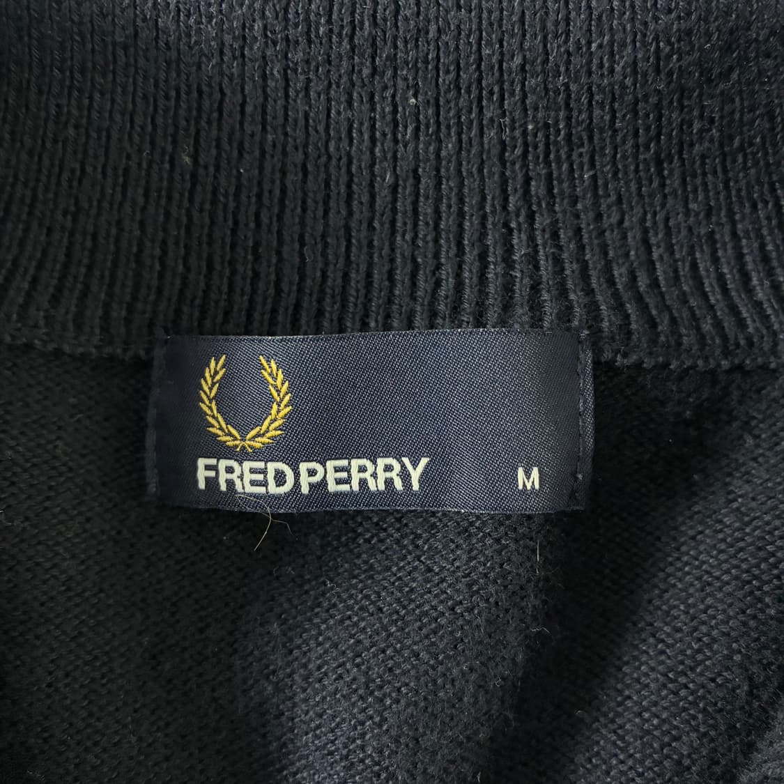 Fred perry  프레드페리 자수 해링턴 니트 집업 상품이미지5