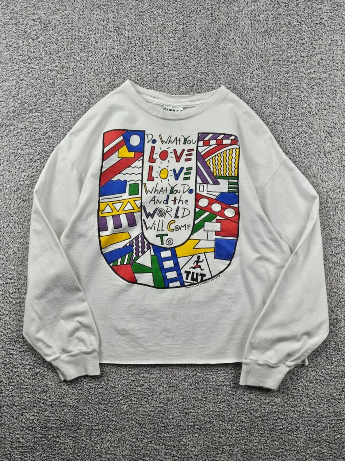 90's USA 시그널스포츠 롱슬리브 긴팔티셔츠 크롭 (L)/ 11816 상품이미지2