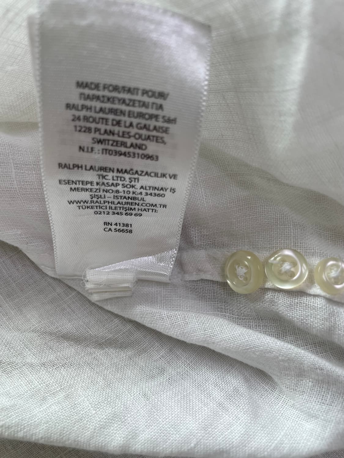 폴로 랄프로렌 린넨 셔츠 화이트 L 상품이미지7