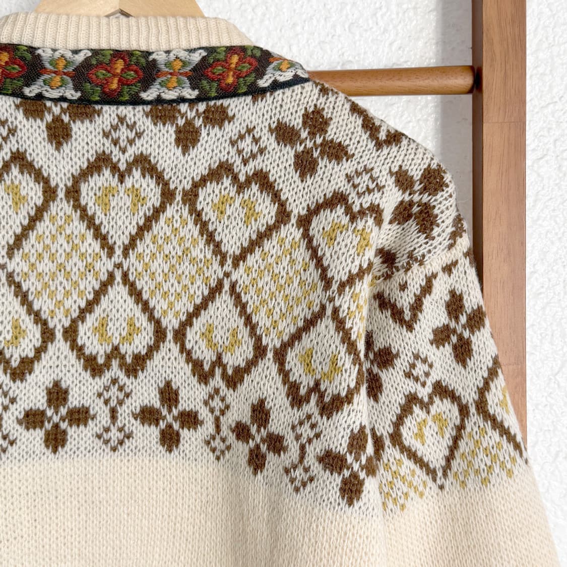 Norwegian Floral Wool Cardigan 상품이미지7