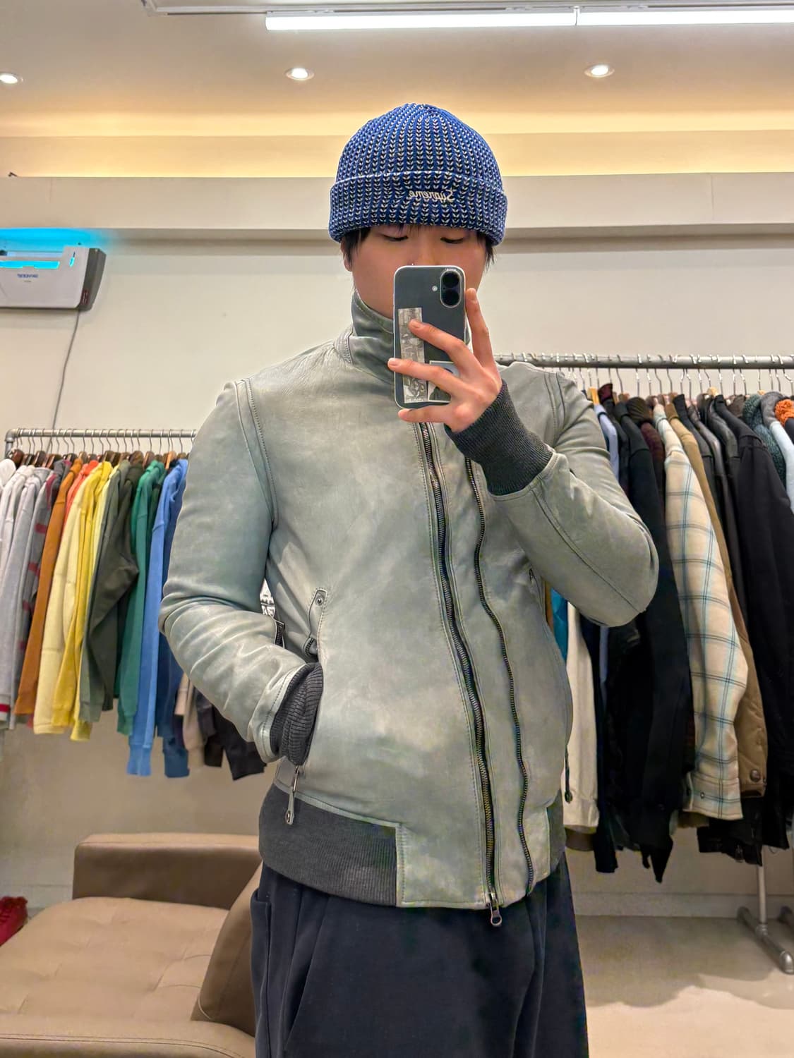 솔리드옴므 투웨이 램스킨 자켓 상품이미지9