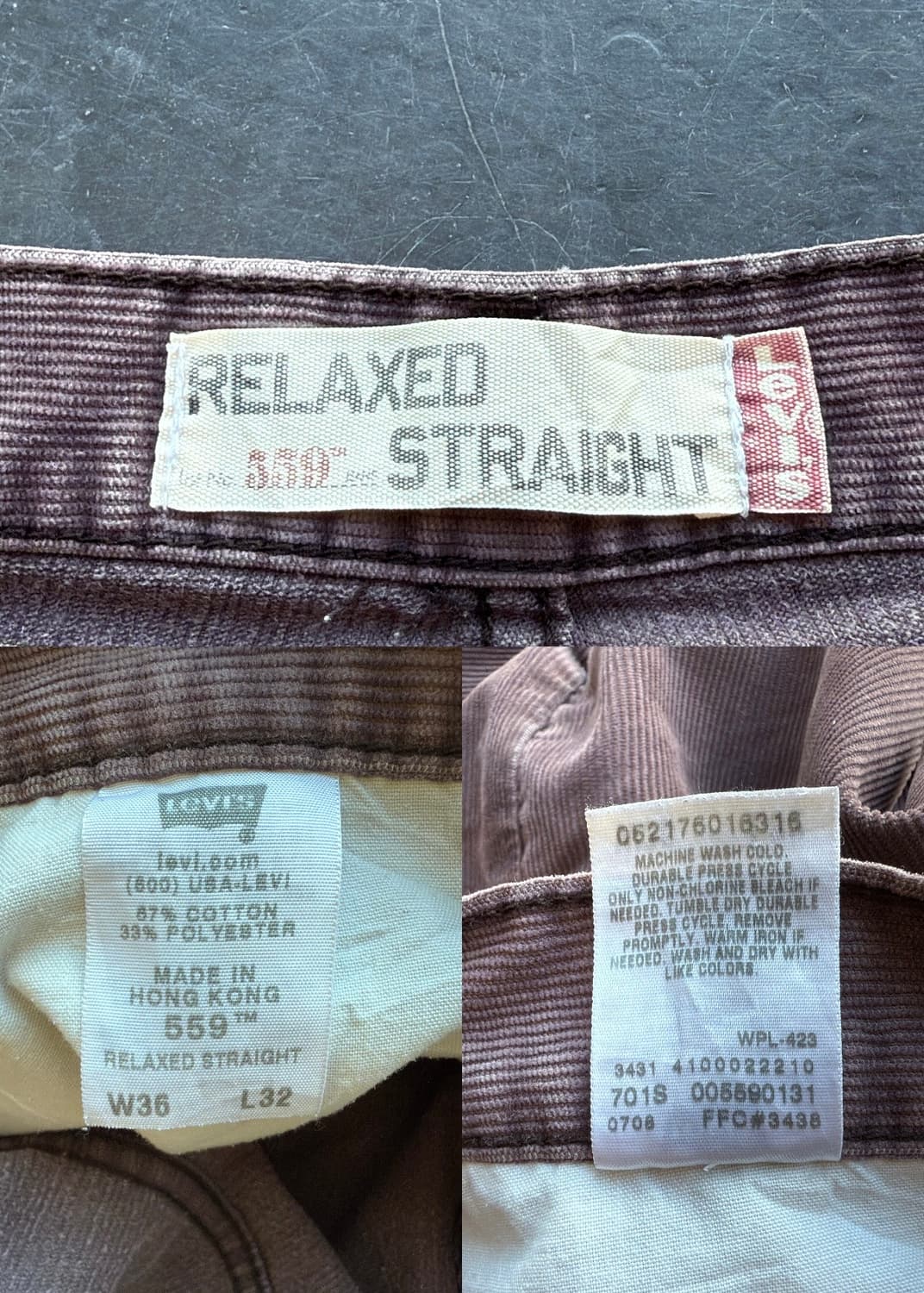 리바이스 559 코듀로이 팬츠 상품이미지7