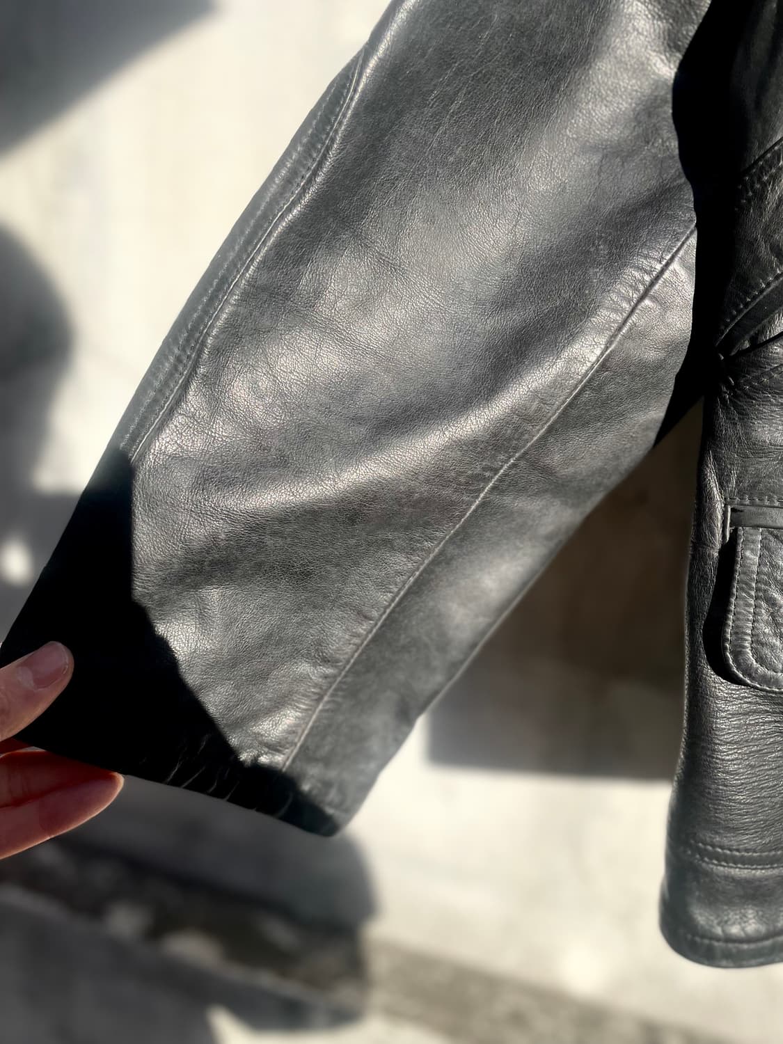 Made in Italy vintage lambskin leather j 상품이미지5