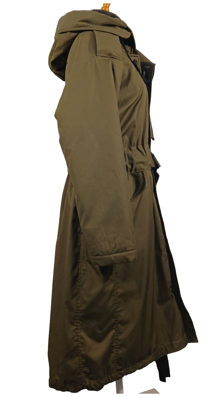 G-STAR 카키색 벨트 후드 롱 코트(S) 상품이미지2