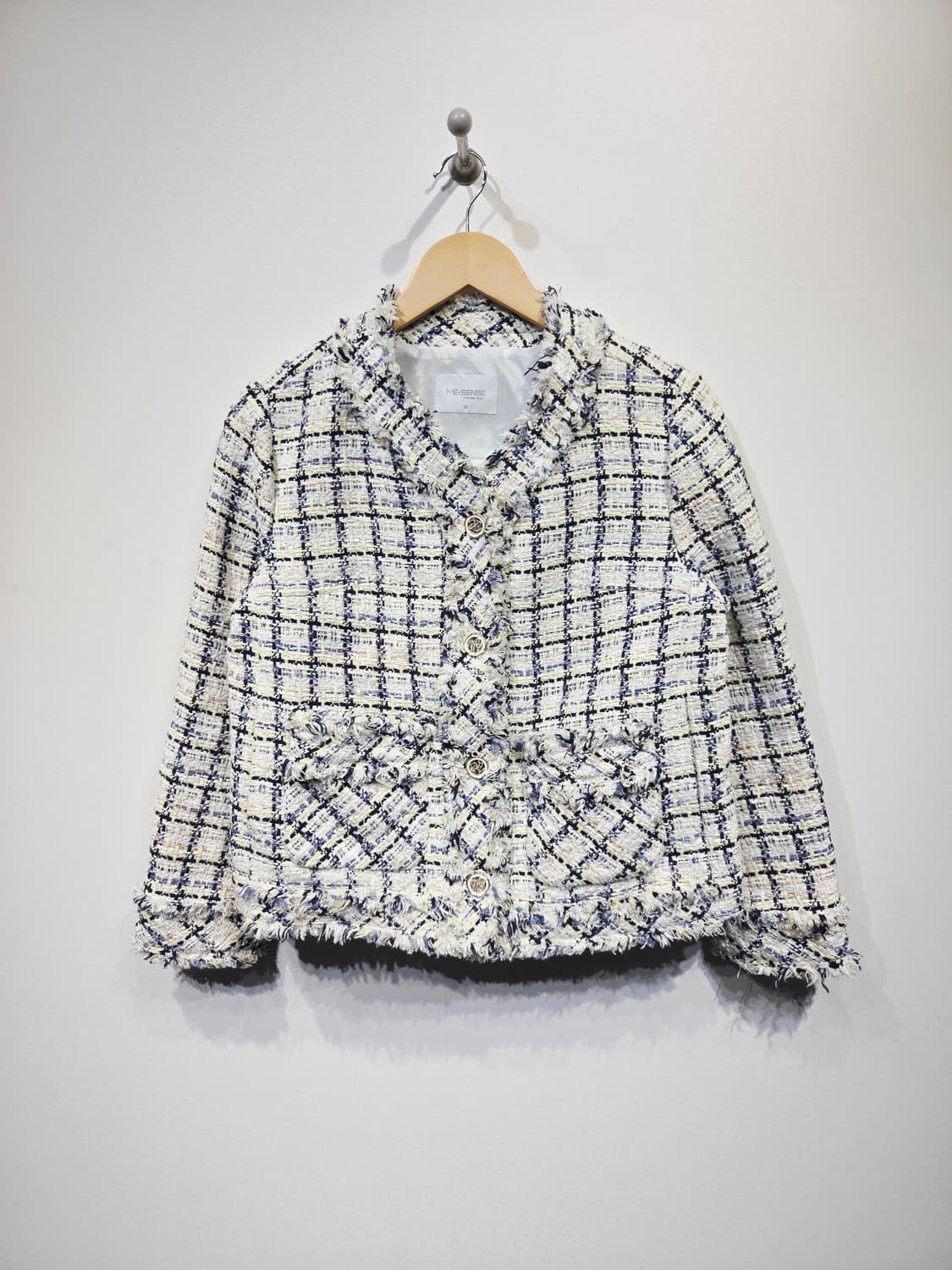 미센스(ME-SENSE) 수술 디테일 트위드 자켓 상품이미지2