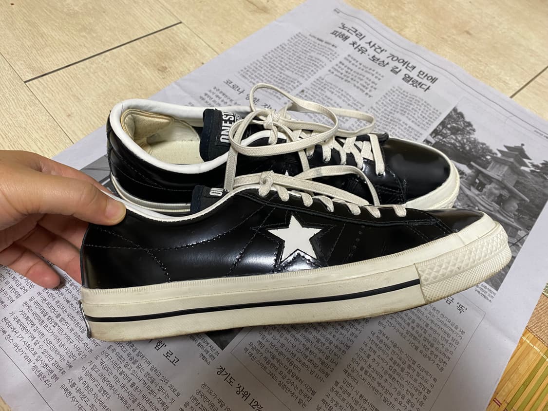 [CONVERSE] 컨버스 원스타 OX 유광 블랙 265 상품이미지7