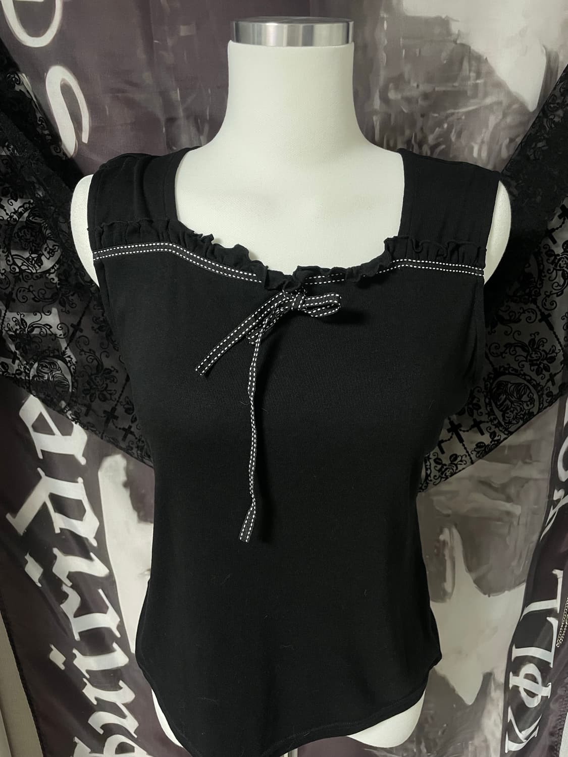 Jpn gothic top 가디건 셋업 고스페어리로걀오네갸루스즈코니혼진 상품이미지5