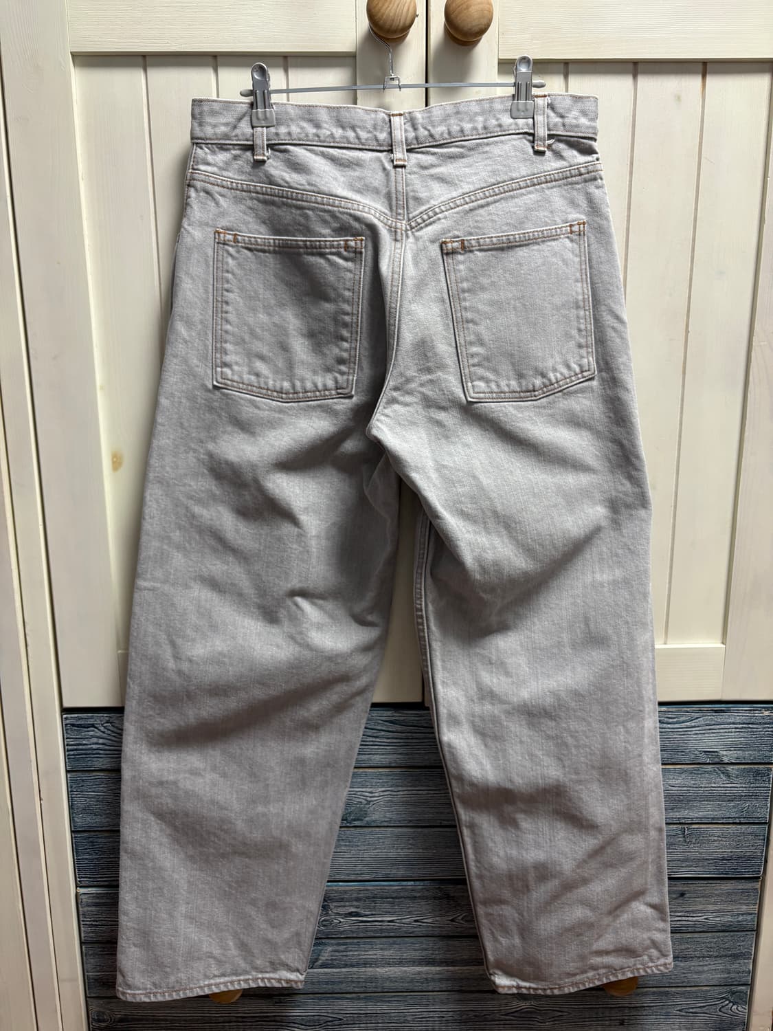 시오타 배기 셀비지 데님 그레이 30사이즈 상품이미지3