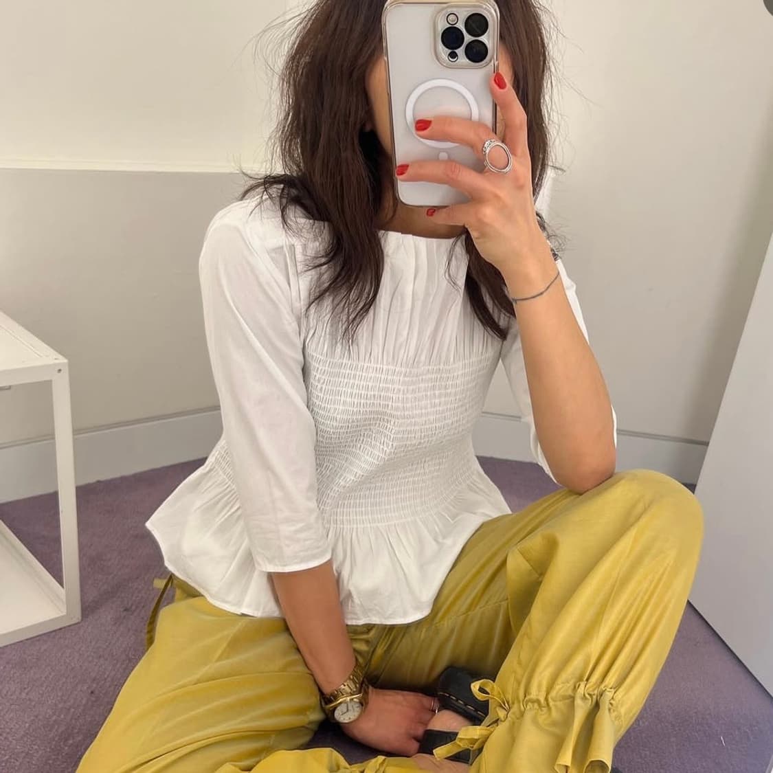 SEEALL 씨올 스모크 블라우스 상품이미지1