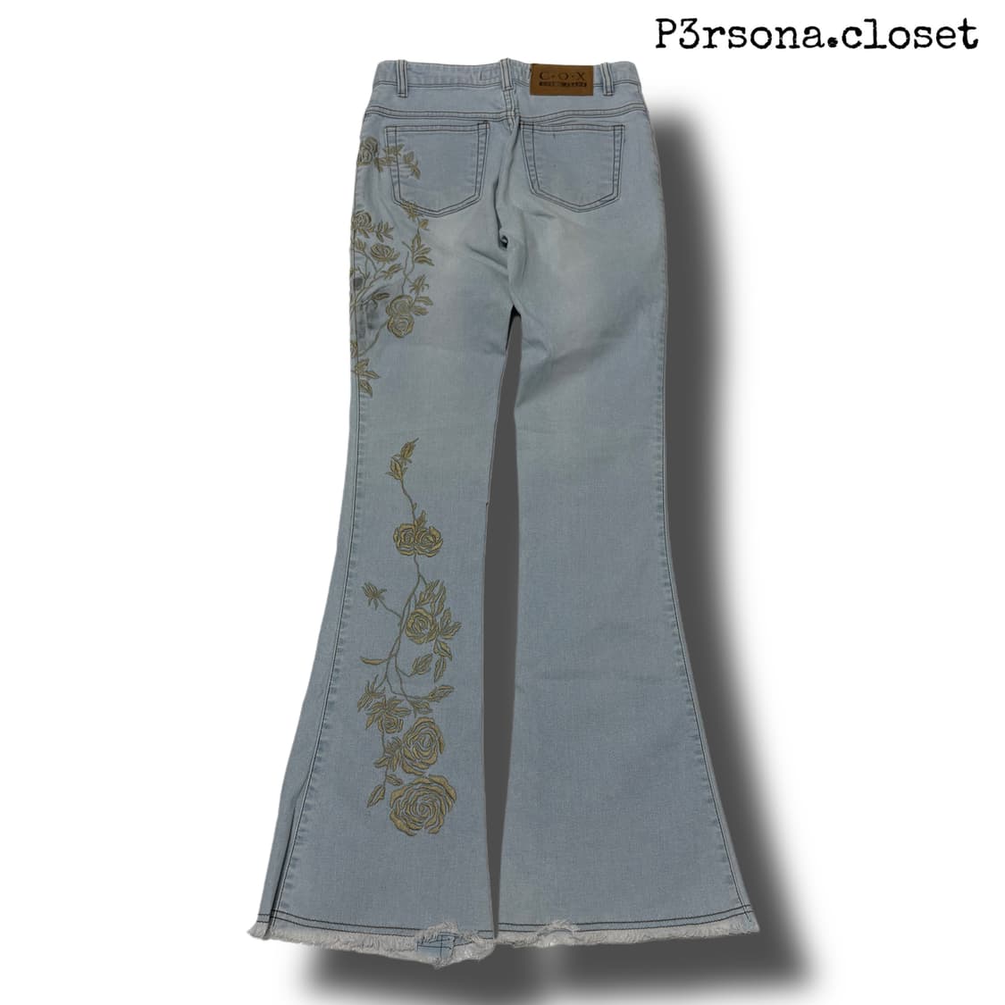 flower embroidery flared jeans 상품이미지2
