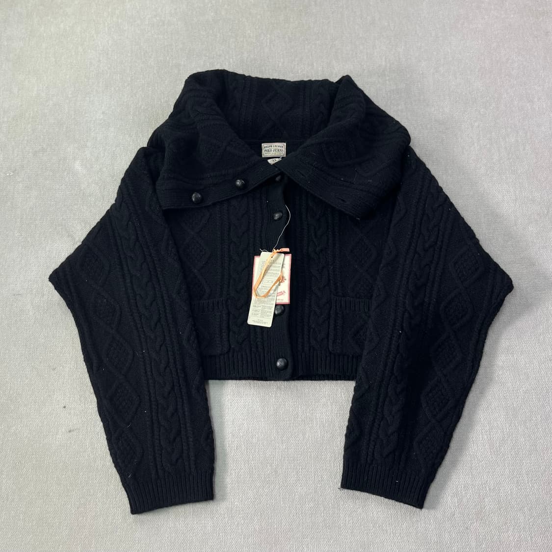 W 95 폴로랄프로렌 진스 신형 크롭 꽈배기 가디건 (새상품) 상품이미지1