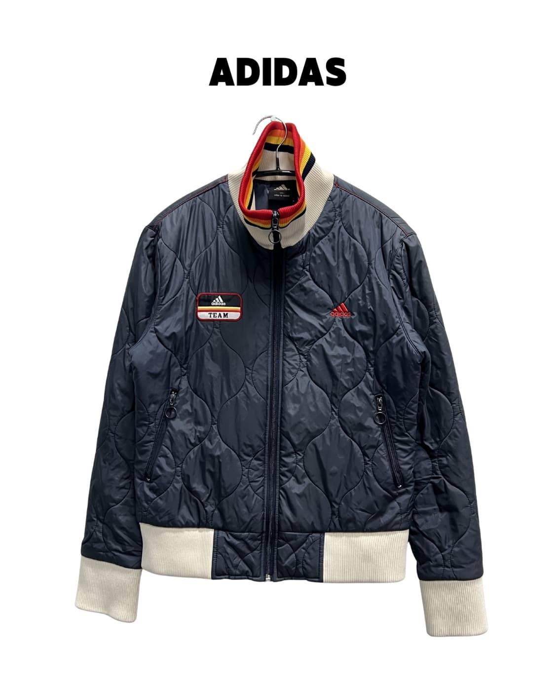 아디다스 우먼스 크롭 퀄팅 자켓 상품이미지1