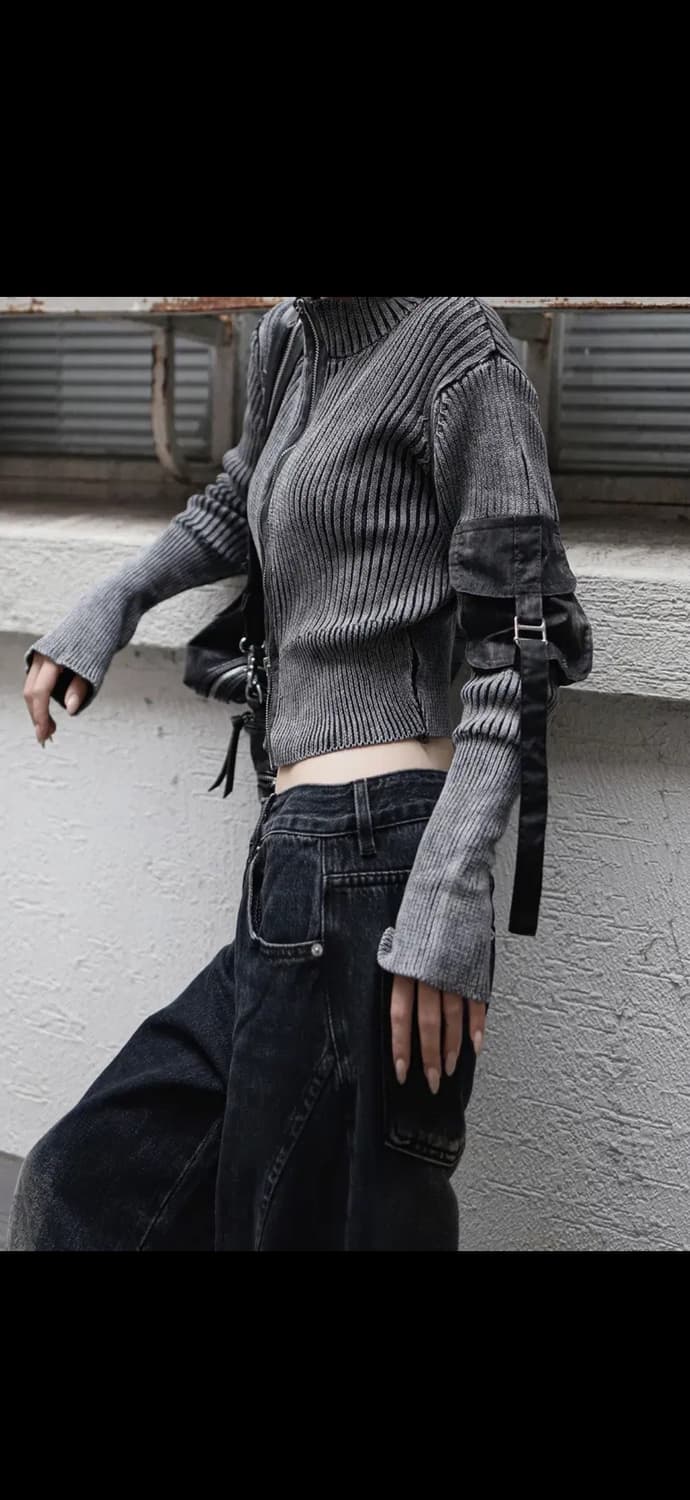 니트집업 상품이미지1