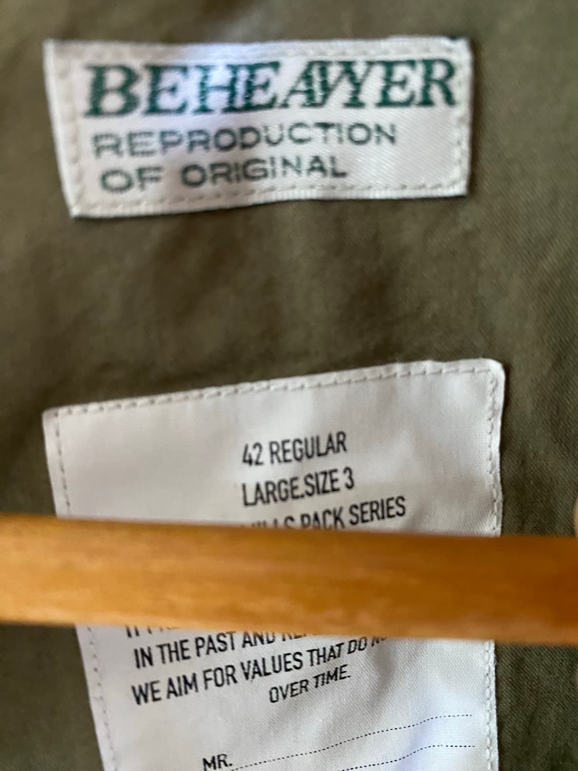 비헤비어 m48 mil 파카 피쉬테일 야상 3사이즈 상품이미지9