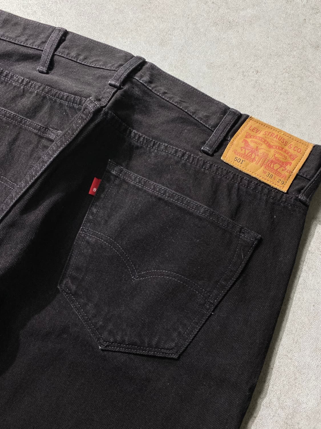 [38]Levi's 501 리바이스 블랙 데님팬츠  Made in USA 상품이미지7