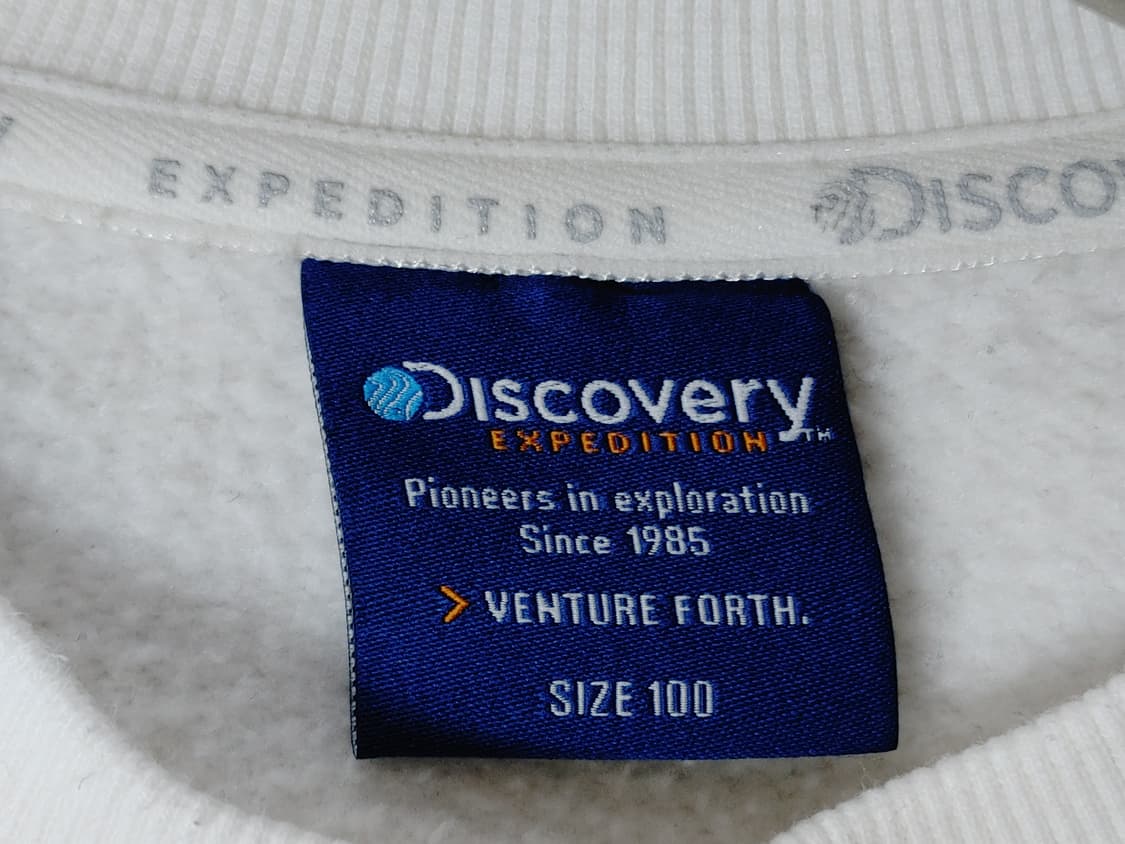 Discovery 디스커버리 안감기모 펄로고 화이트 맨투맨 상품이미지4