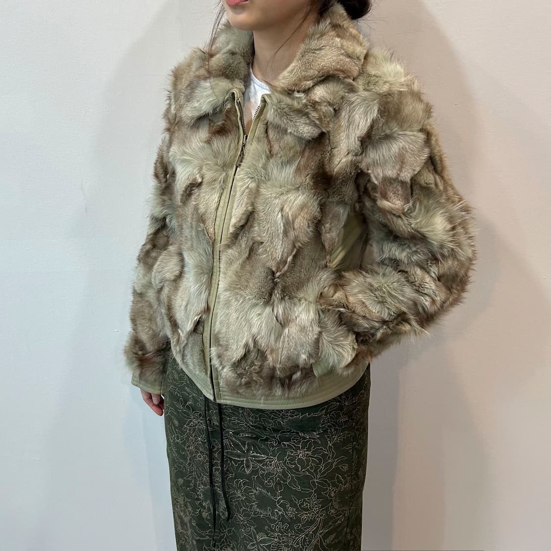 카키브라운 폭스퍼 자켓 상품이미지2