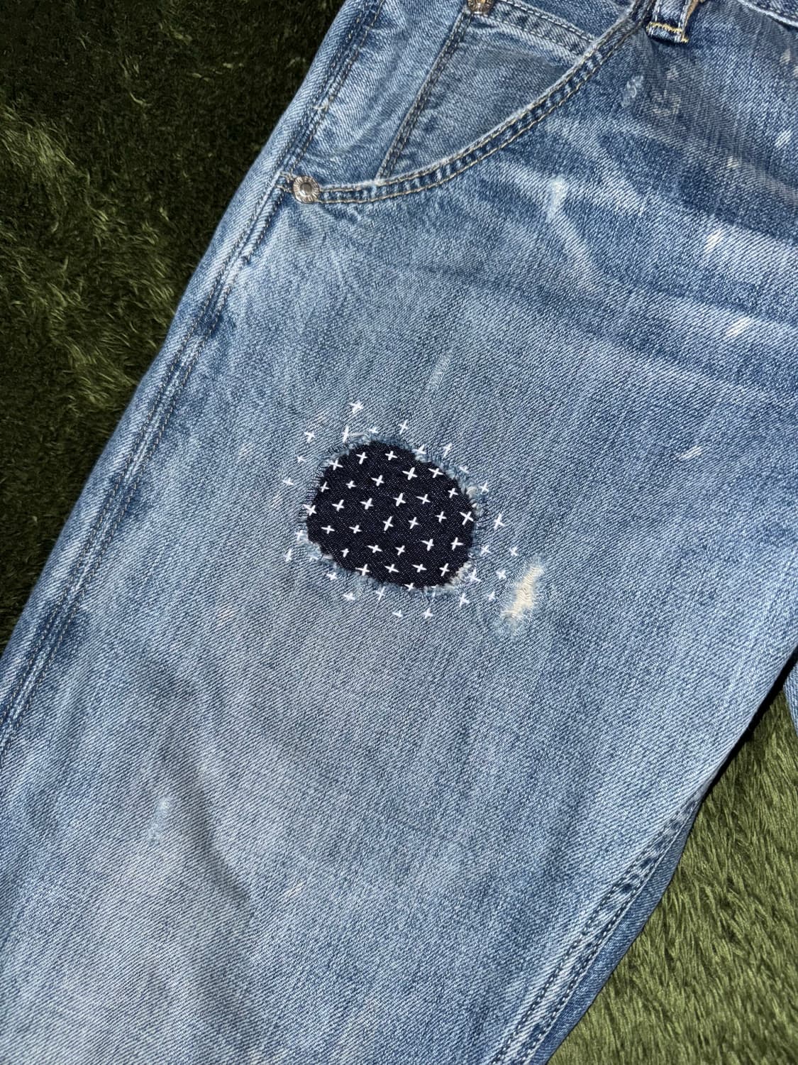 [32X30] 리바이스 514 재패니즈 사시코 커스텀 데님 팬츠 상품이미지4