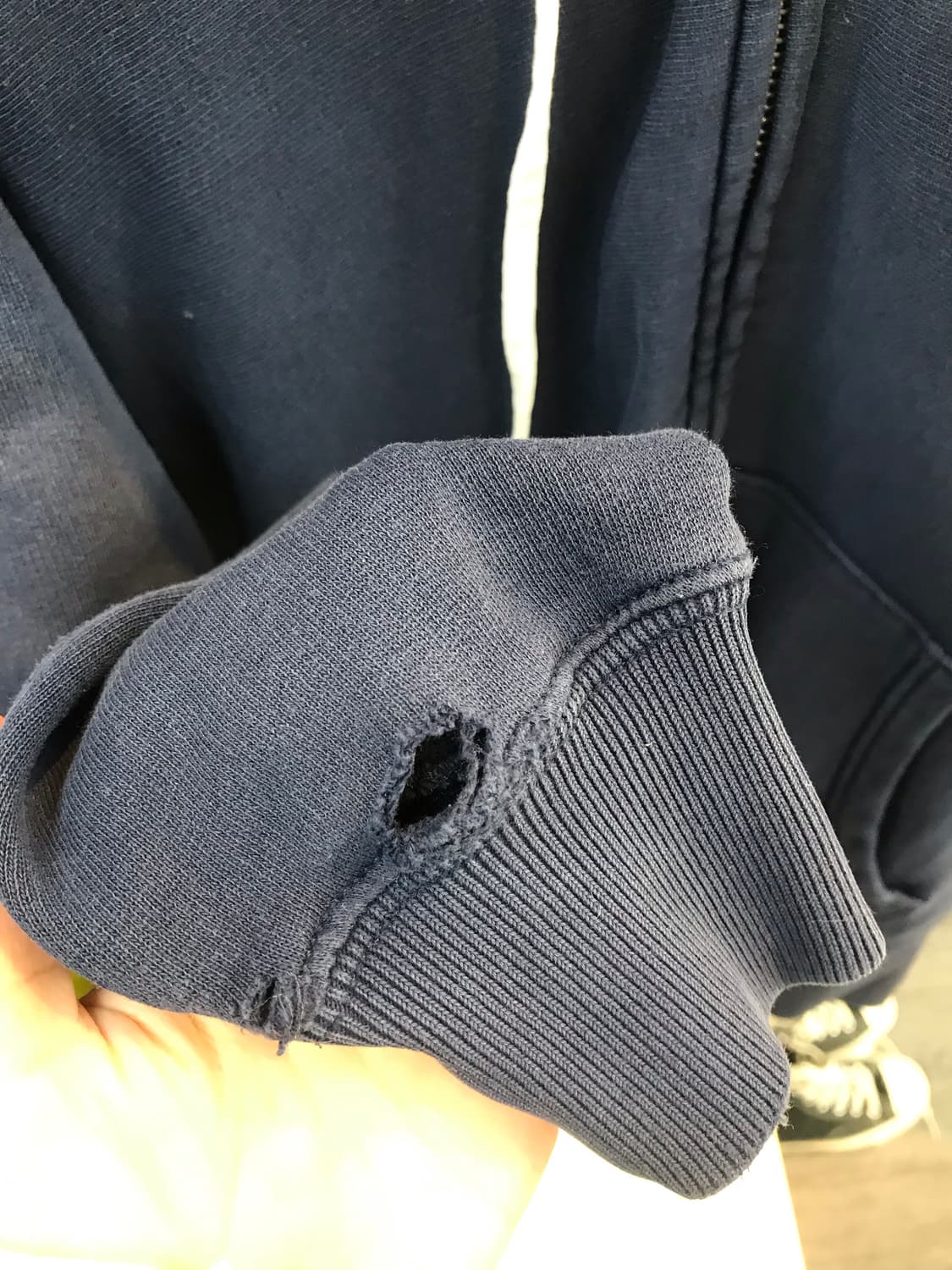 폴로 네이비 기모 후드집업 상품이미지5