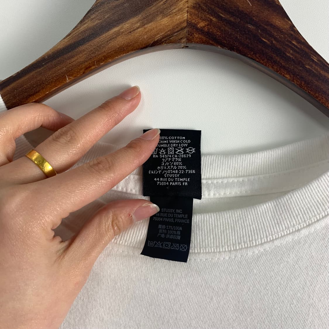 스투시 스탁로고 화이트 롱슬리브 긴팔티 상품이미지8