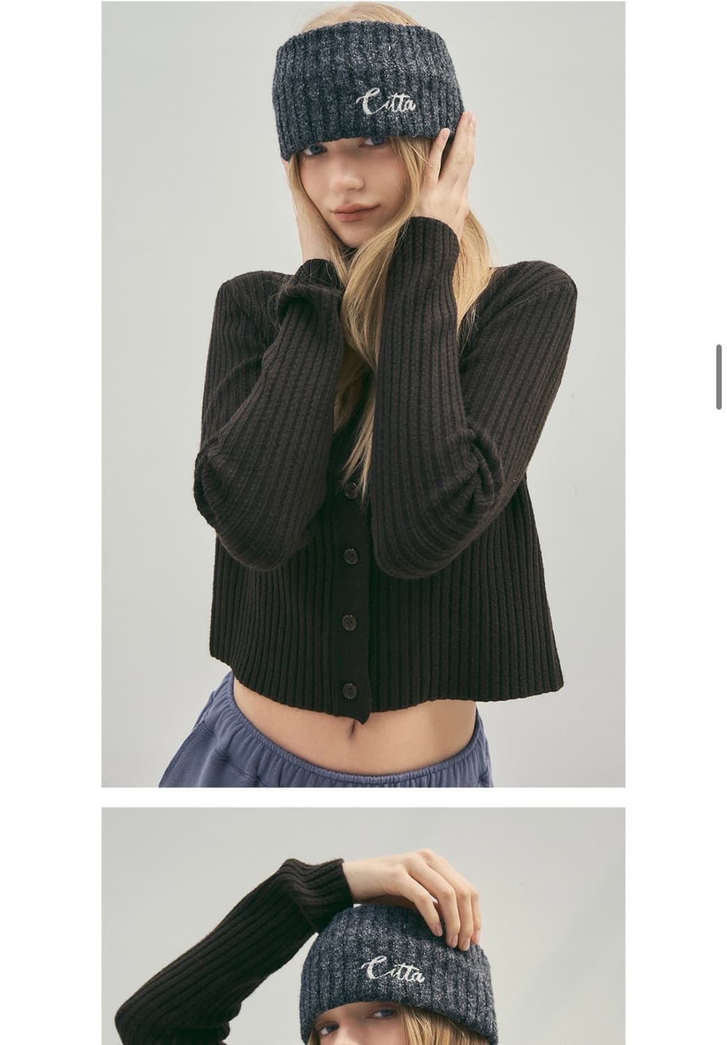 씨타 헤어밴드 [차콜] 상품이미지3