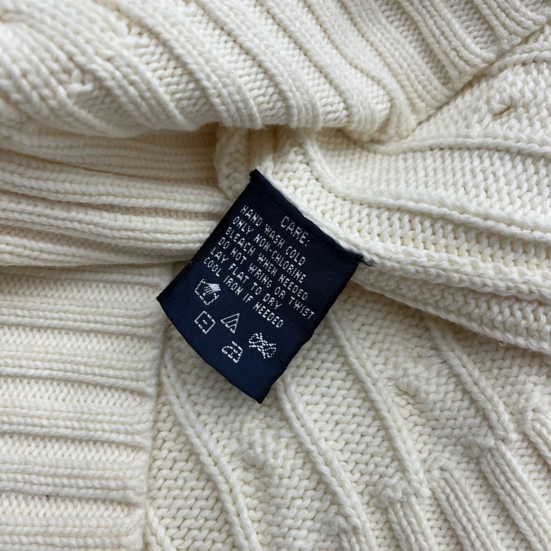 폴로 랄프로렌 브라운포니 아이보리 꽈배기 니트 M 상품이미지5