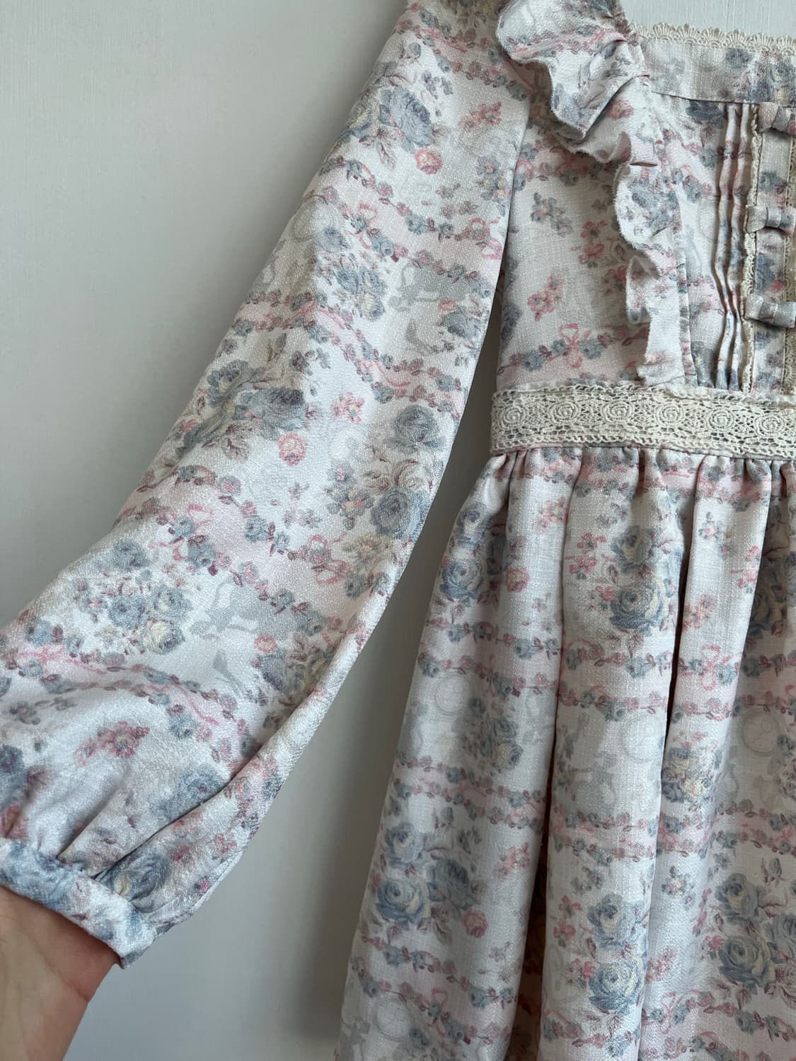 리즈리사 플라워 프릴 리본 원피스 상품이미지4