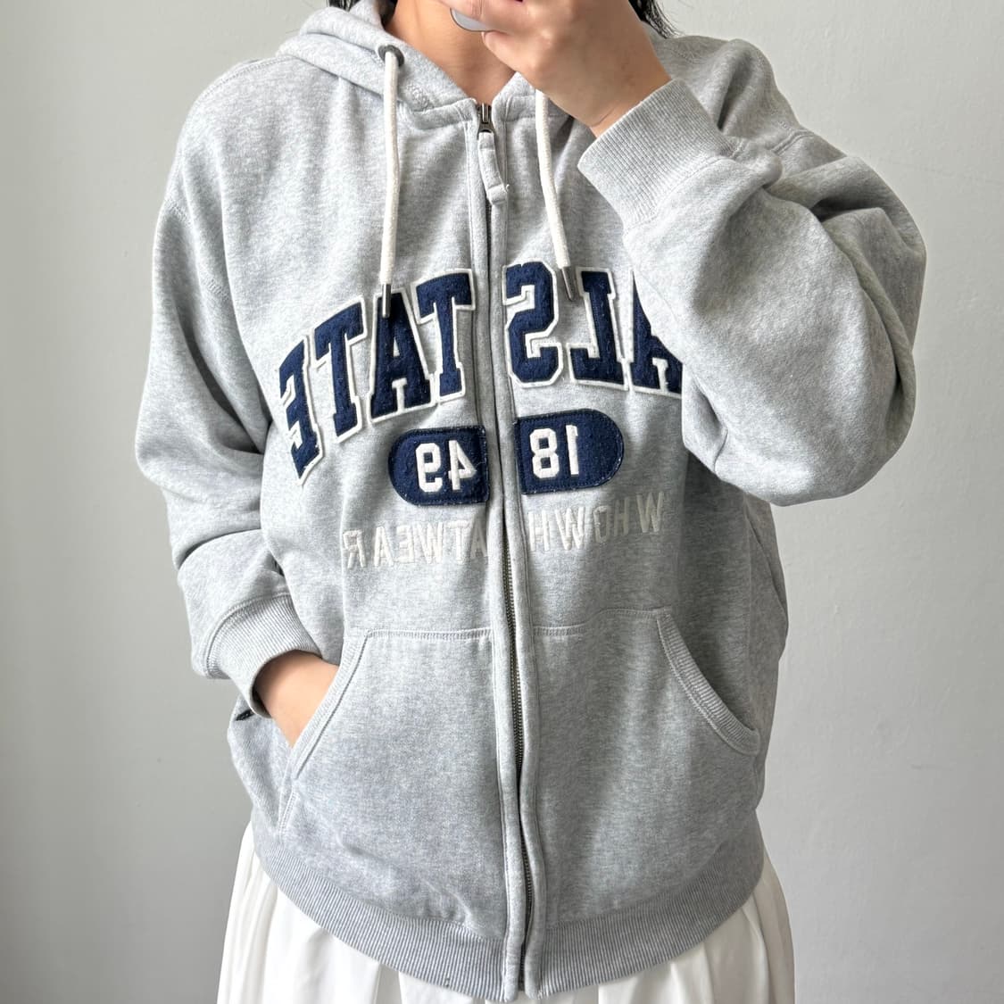 [L] 후아유 그레이 후드집업 상품이미지2