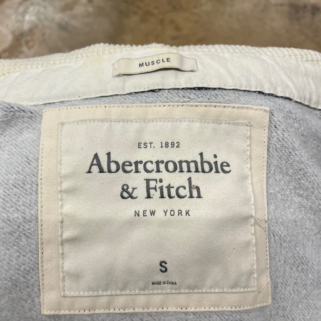 아베크롬비 데님st 네이비 그레이 후드집업 상품이미지5