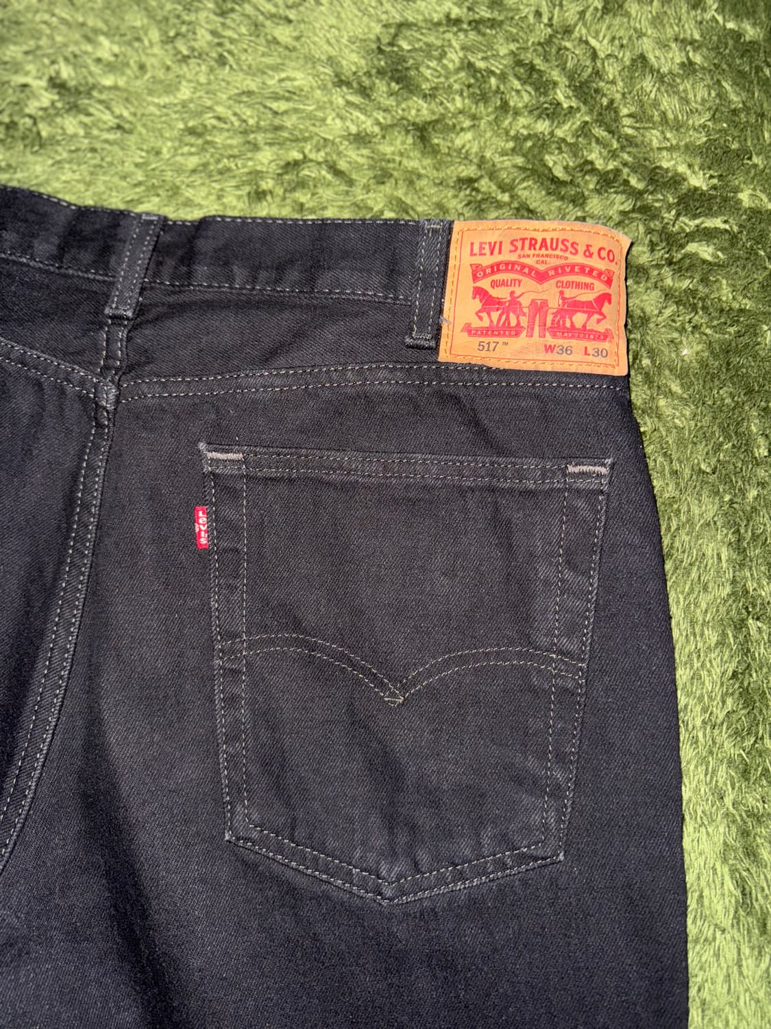 [36X30] 리바이스 517 부츠컷 데님 팬츠 블랙 상품이미지9